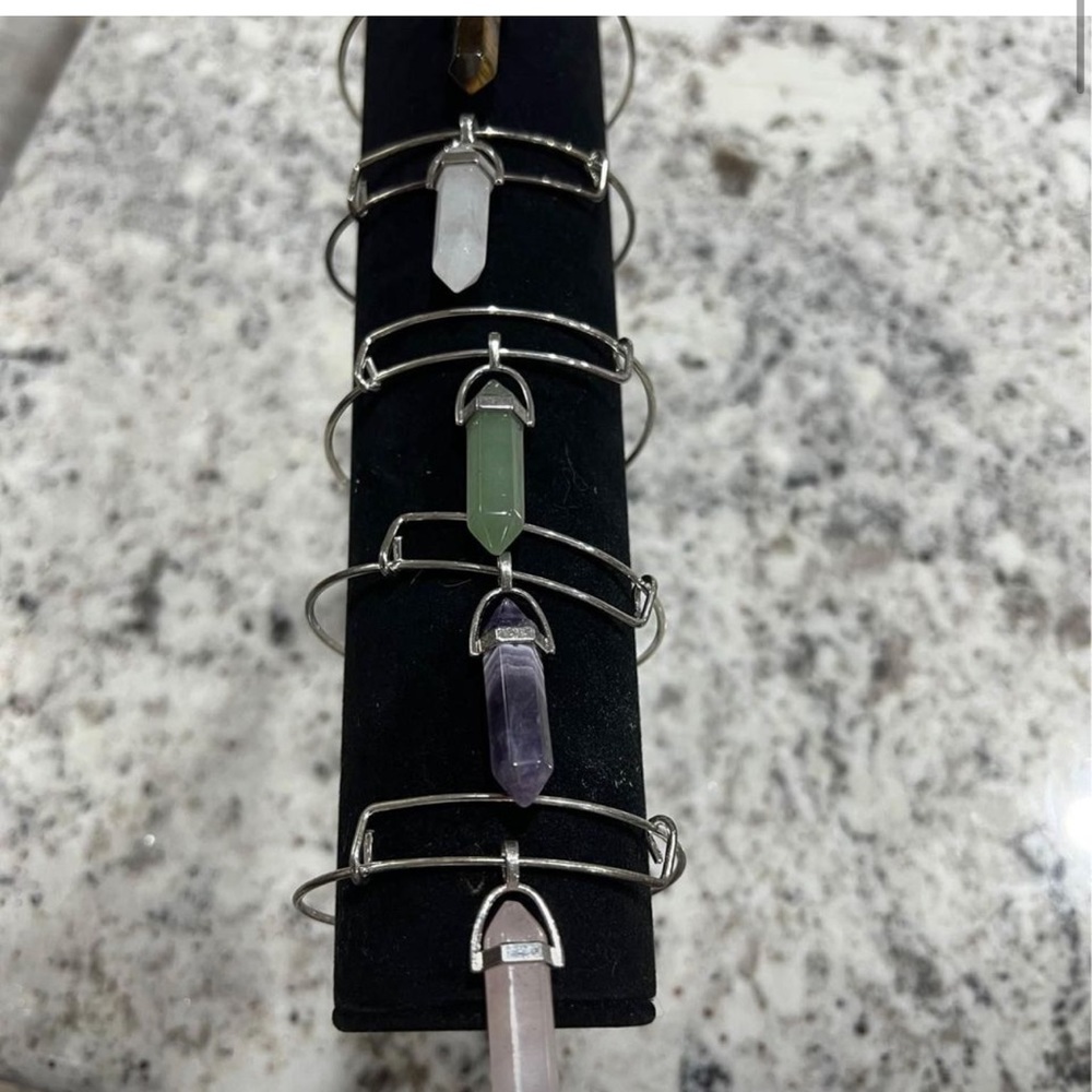 Chakra healing stone bracelets.